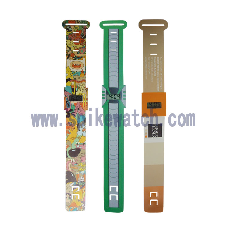 Table factory direct fashion DIY green paper watch creative personality promotional gifts