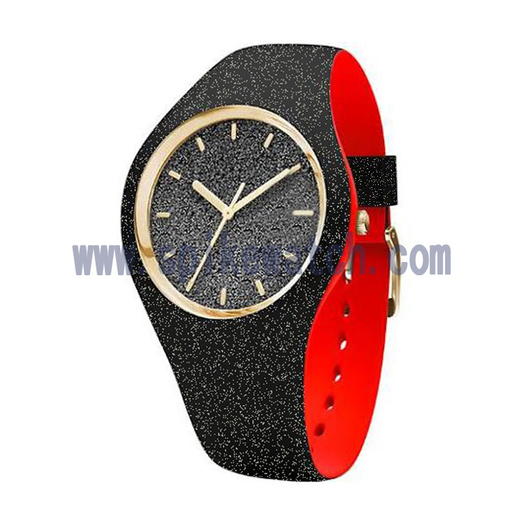 Glitter silicone watch
